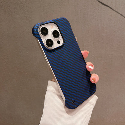 Frameless Carbon Fiber Texture Hard Case For iPhone Slim Matte Shockproof Cover
