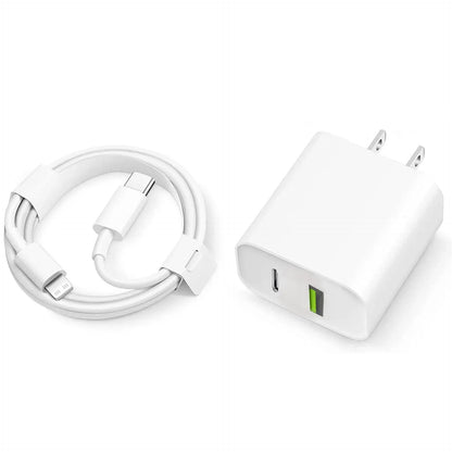 20W Fast Charger For iPhone USB Type C With Fast Charging Cable