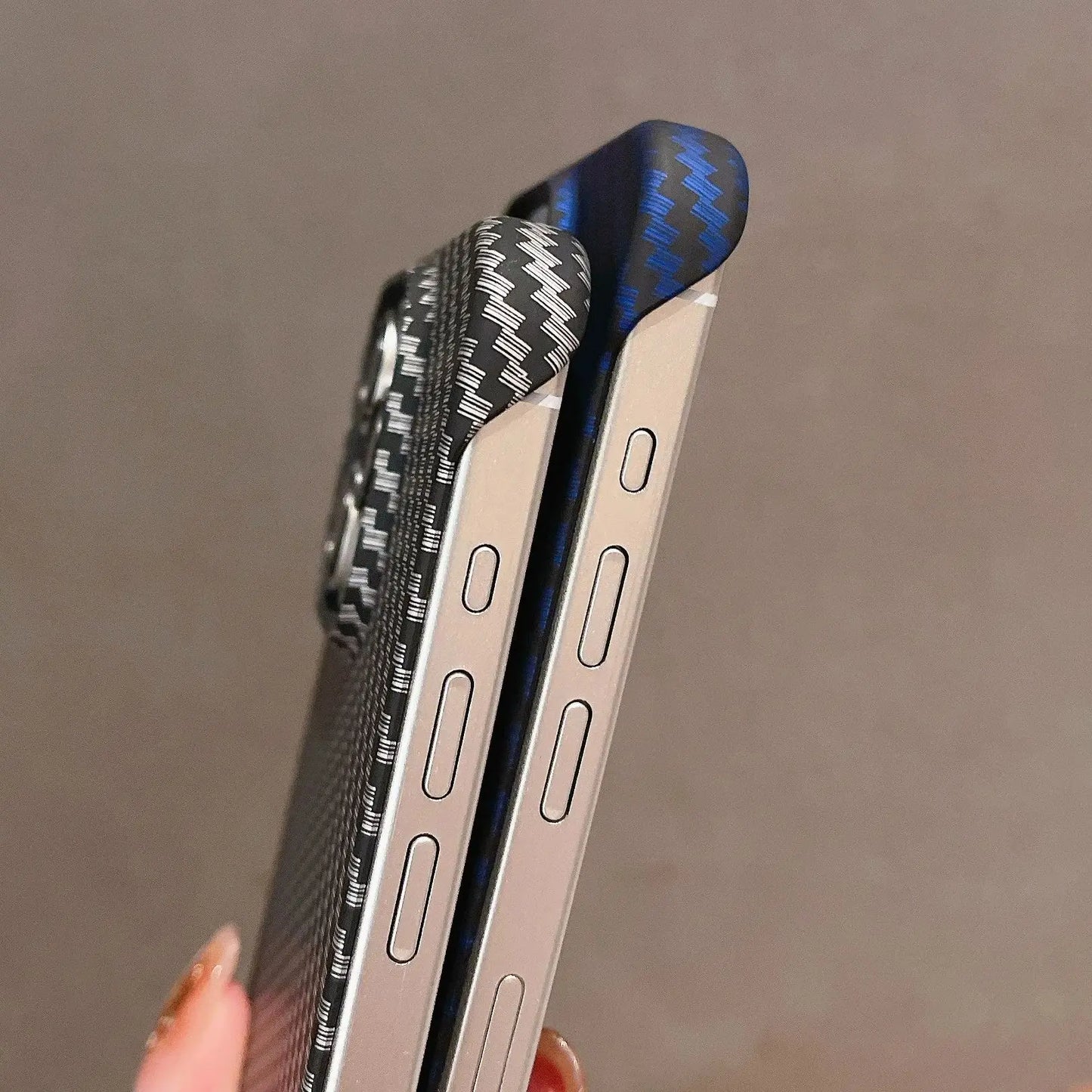 Frameless Carbon Fiber Texture Hard Case For iPhone Slim Matte Shockproof Cover