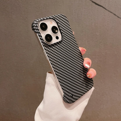 Frameless Carbon Fiber Texture Hard Case For iPhone Slim Matte Shockproof Cover